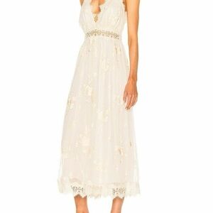 Zimmermann Cream Floral Midi Romper